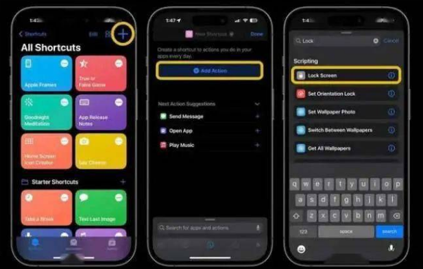 蔚县苹果14锁屏维修店分享iPhone14升级iOS16.4后如何创建锁屏快捷方式 