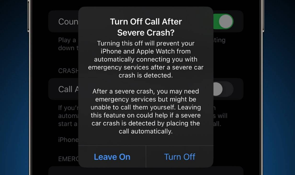 蔚县苹果14维修分享 iPhone 14 和 Apple Watch 上关闭崩溃检测 